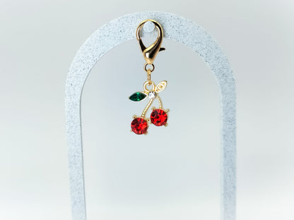 Gold Cherry Shoe Charms