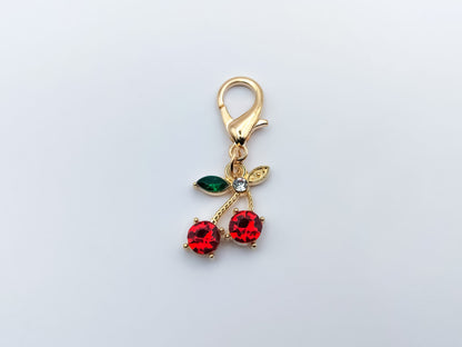 Gold Cherry Shoe Charms