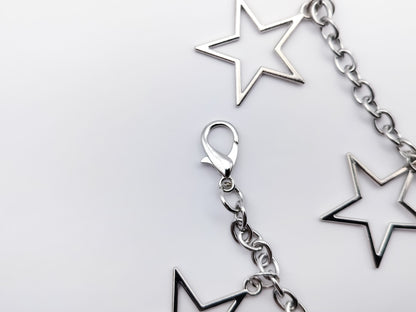 Silver Star Shoe Chains 2pc Set