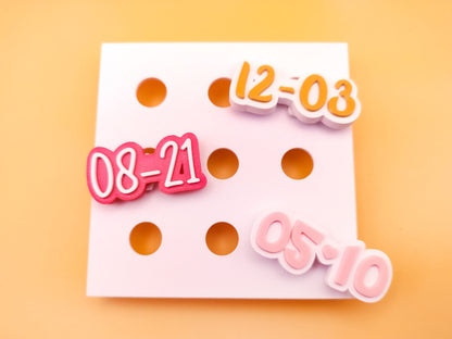 Personalized Date Shoe Charms