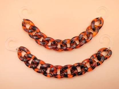 Leopard Print Clog Chains 2pc Set