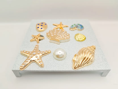 Gold Coastal Clog Charms 16pc Set