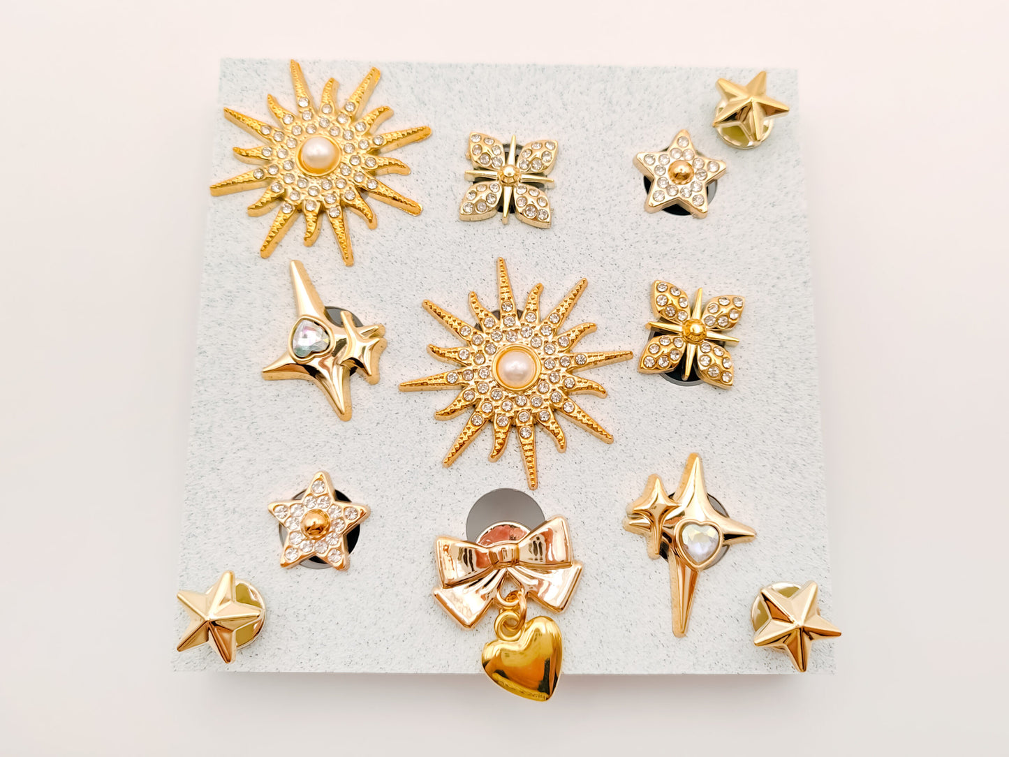 Gold Stars Clog Charms 18pc Set
