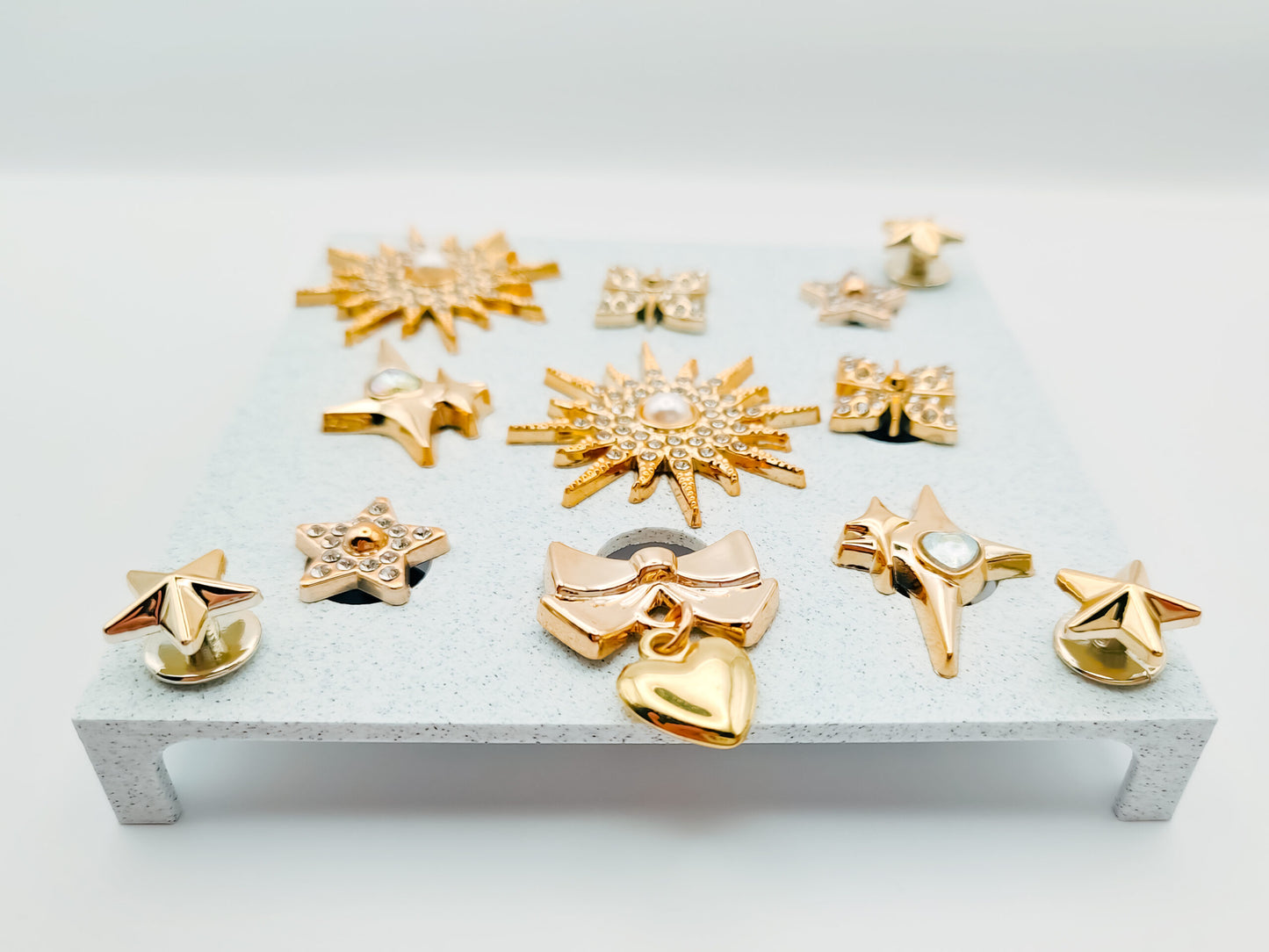 Gold Stars Clog Charms 18pc Set