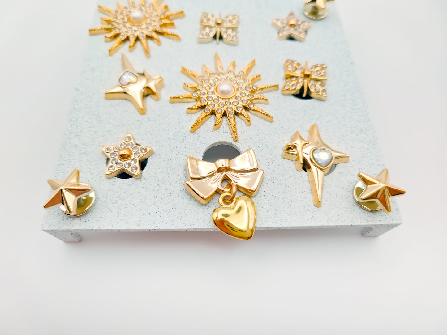 Gold Stars Clog Charms 18pc Set
