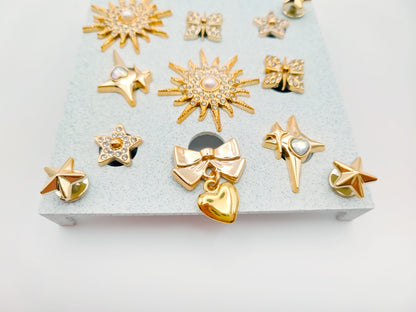 Gold Stars Clog Charms 18pc Set