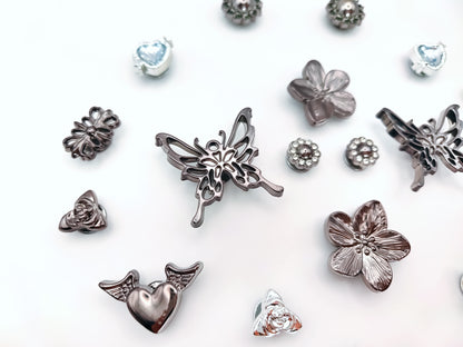 Black & Silver Clog Charm 18pc Set