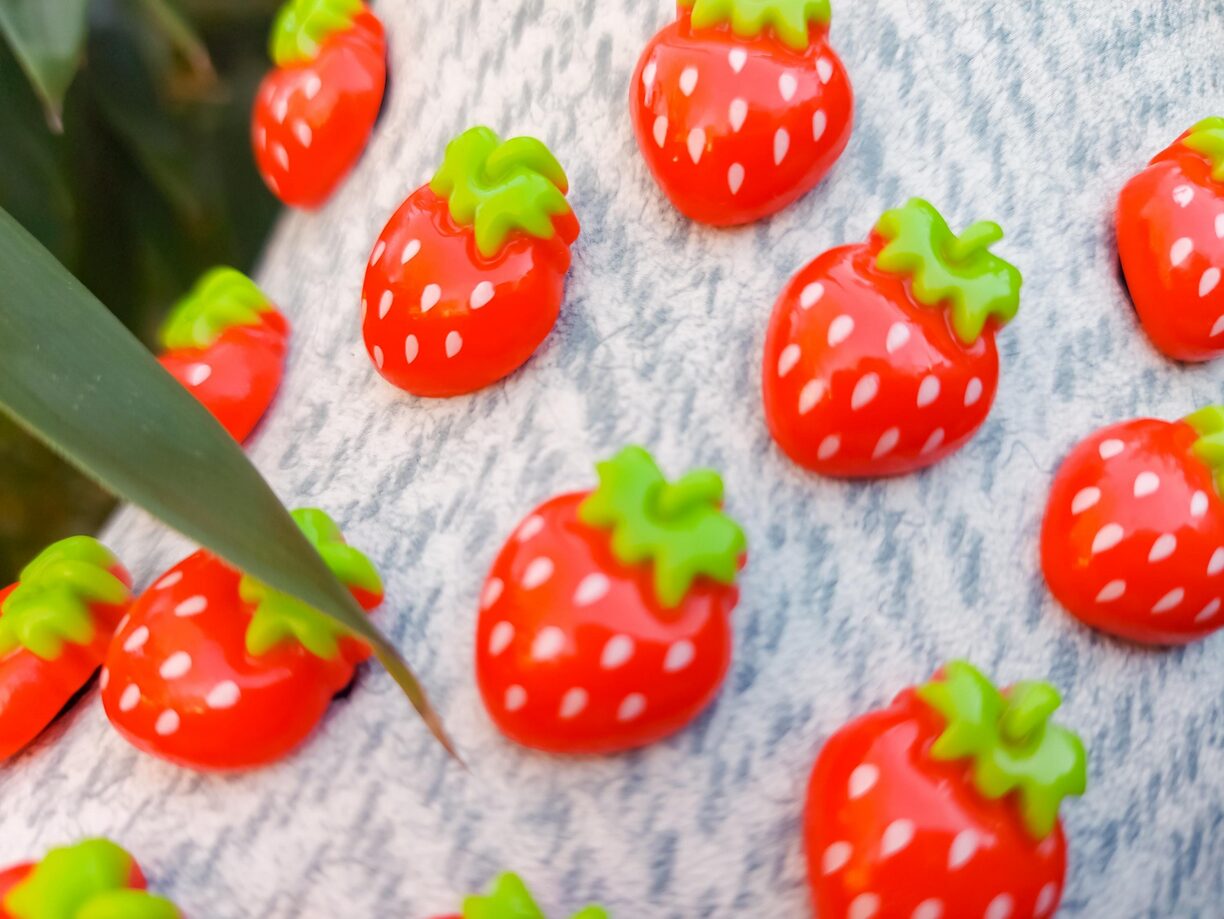 Sweet Strawberry Clog Charms