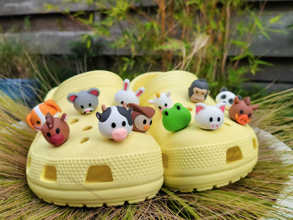 Animal Faces Clog Charms