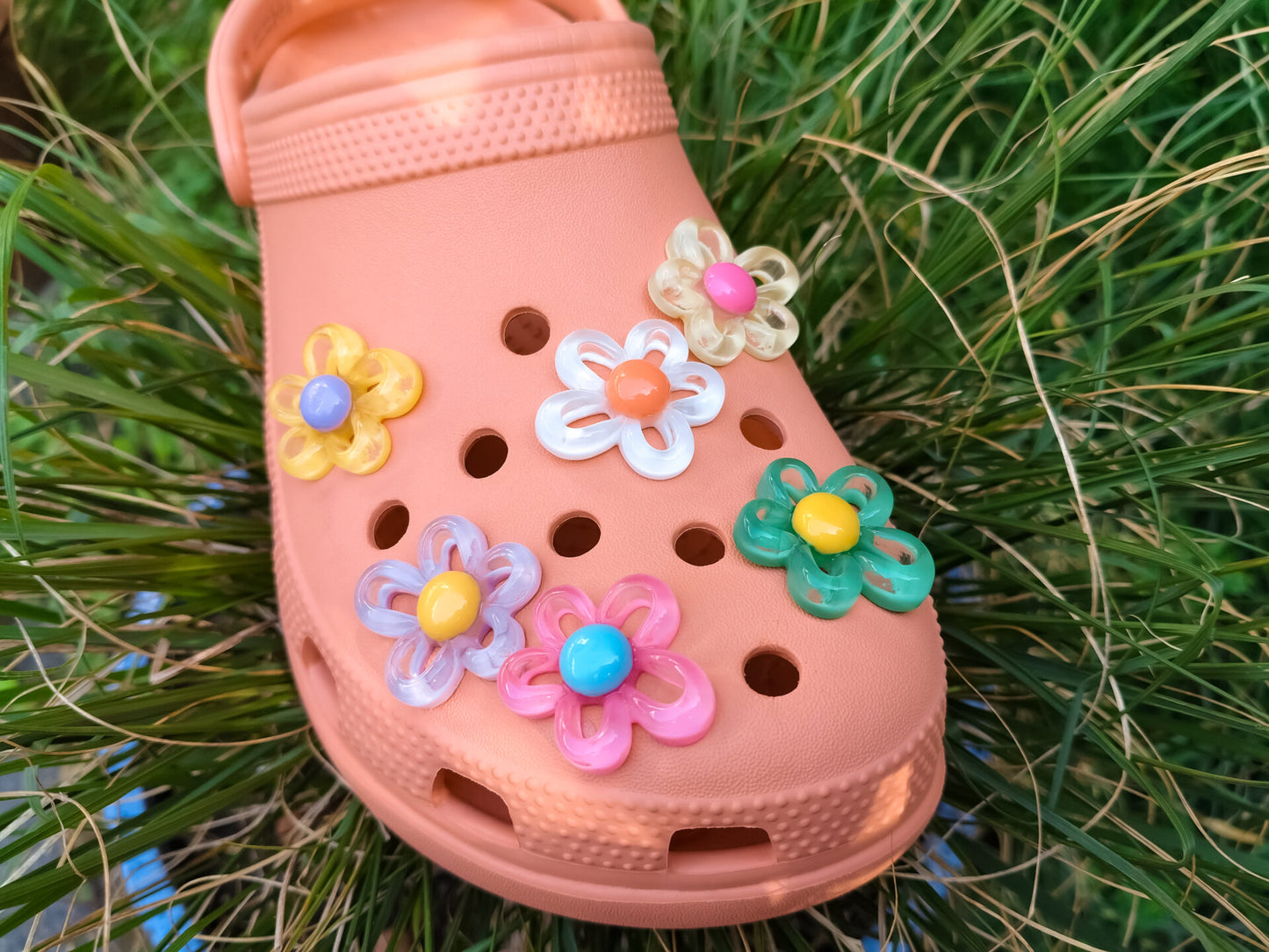 Flower Power Clog Charms