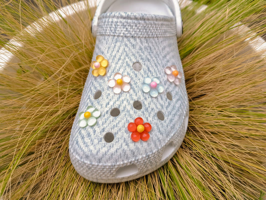 Cosmos Flower Jelly Clog Charms
