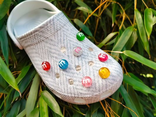 Glitter M&M Candy Clog Charms