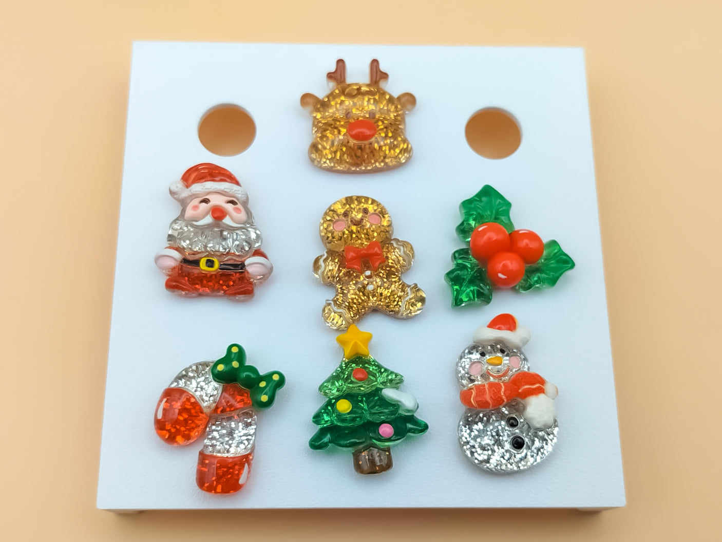 Christmas Glitter Clog Charms