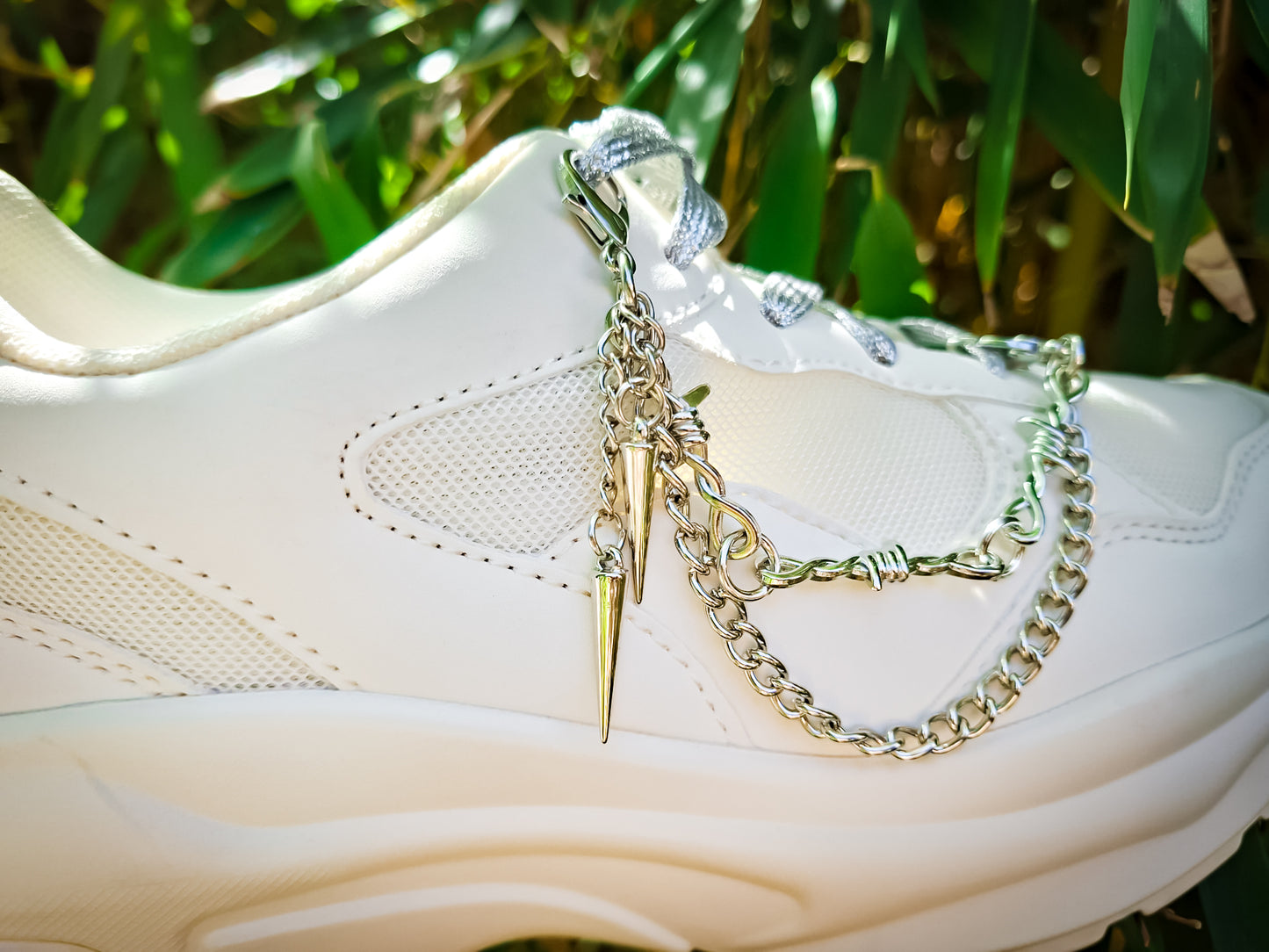Spike & Barbed Shoe Chains 2pc Set