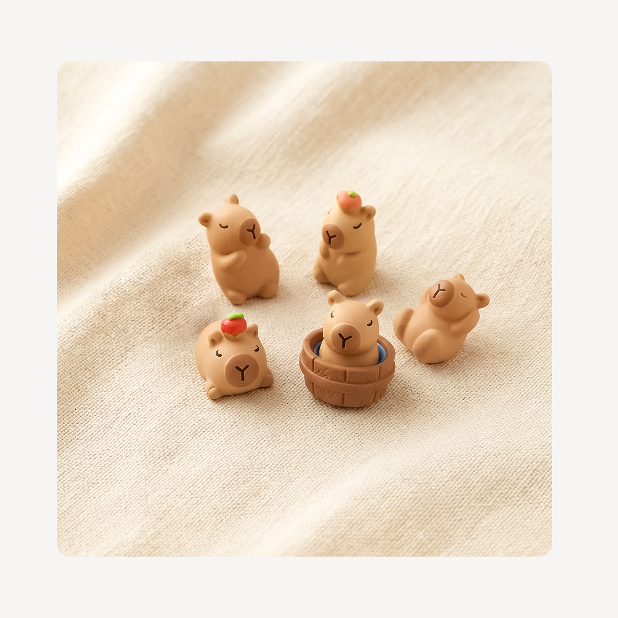Capybara Clog-Anhänger 5er-Set