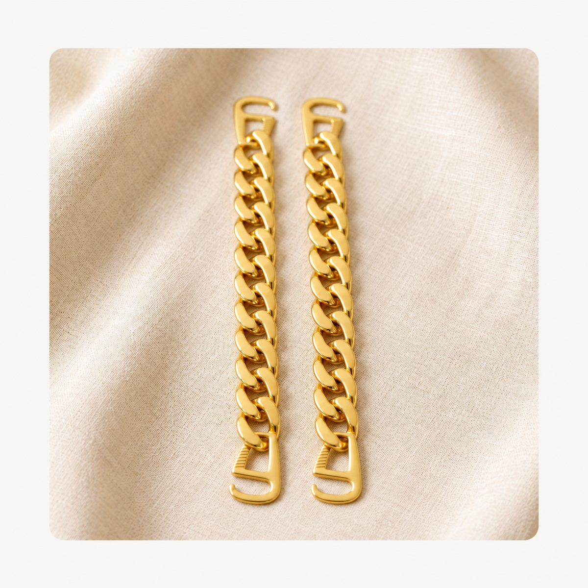 Goldene Clog-Ketten, 2er-Set