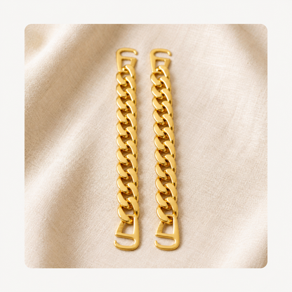 Goldene Clog-Ketten, 2er-Set
