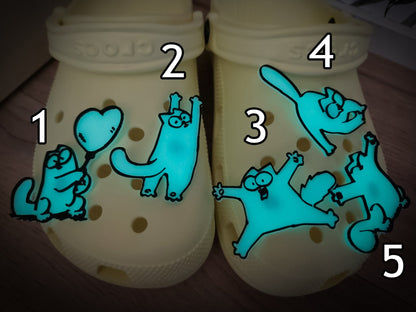 Cartoon Cat Clog Charms