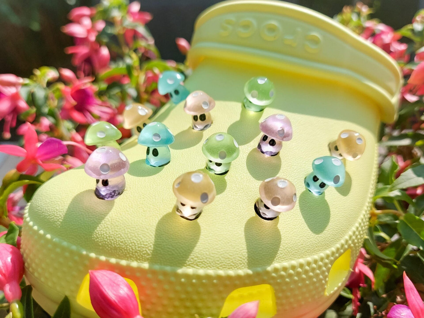 Mini Mushrooms Clog Charms