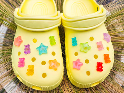 Gummy Bears & Stars Clog Charms 14pc Set