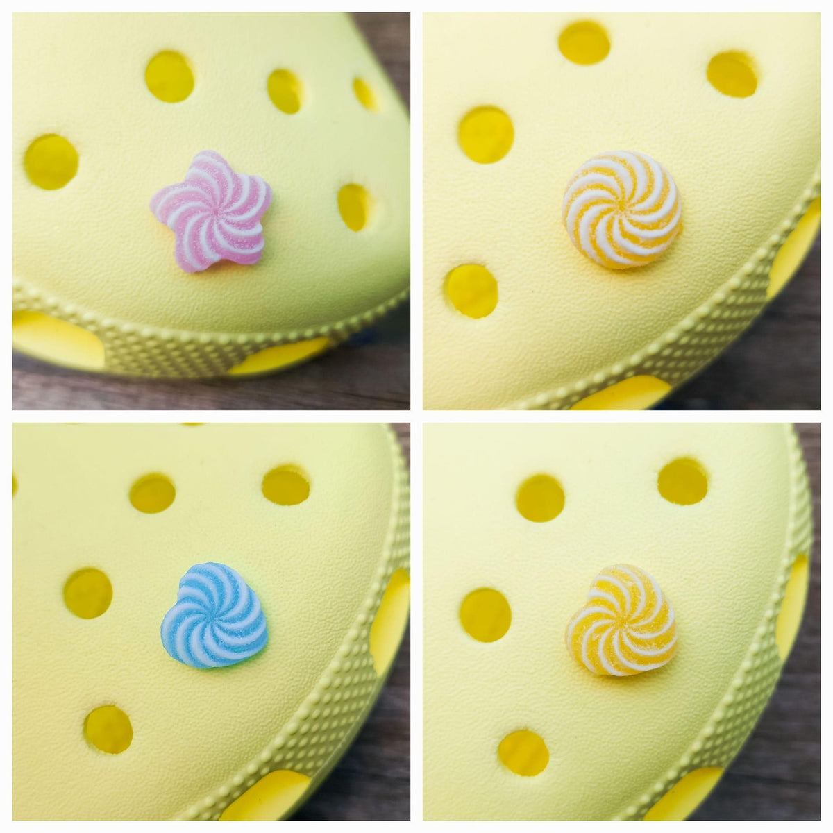Swirl Candy Clog Charms