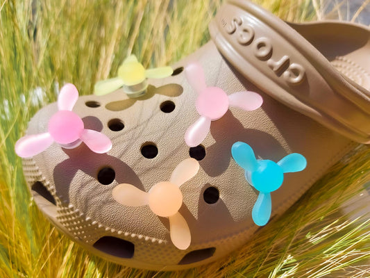 Spinning Windmill Clog Charms