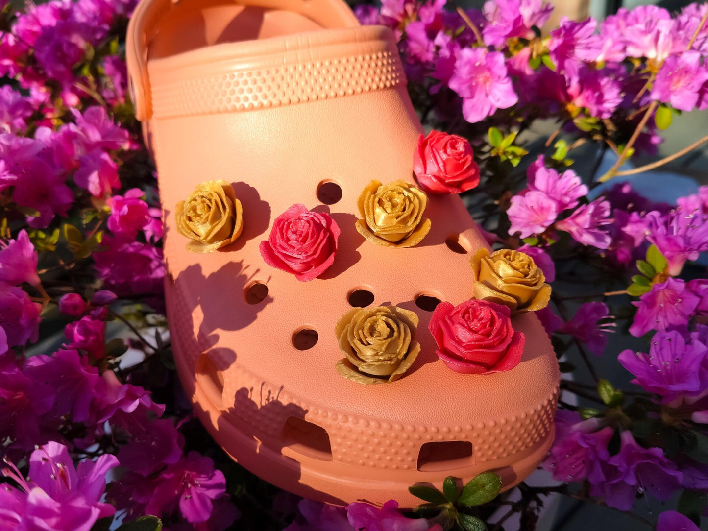 Rose Flower Clog Charms