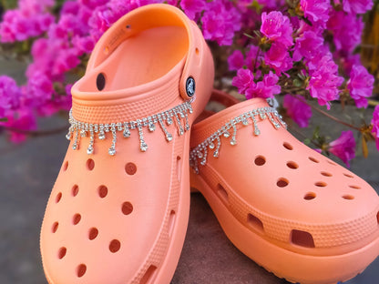 Rhinestone Clog Chains 2pc Set