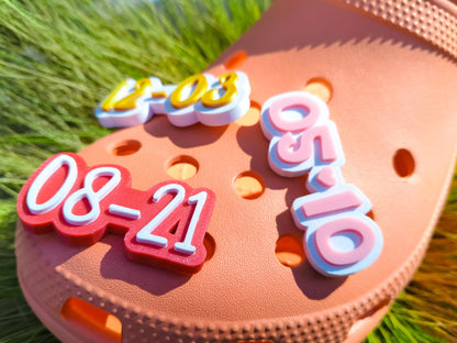 Personalized Date Clog Charms