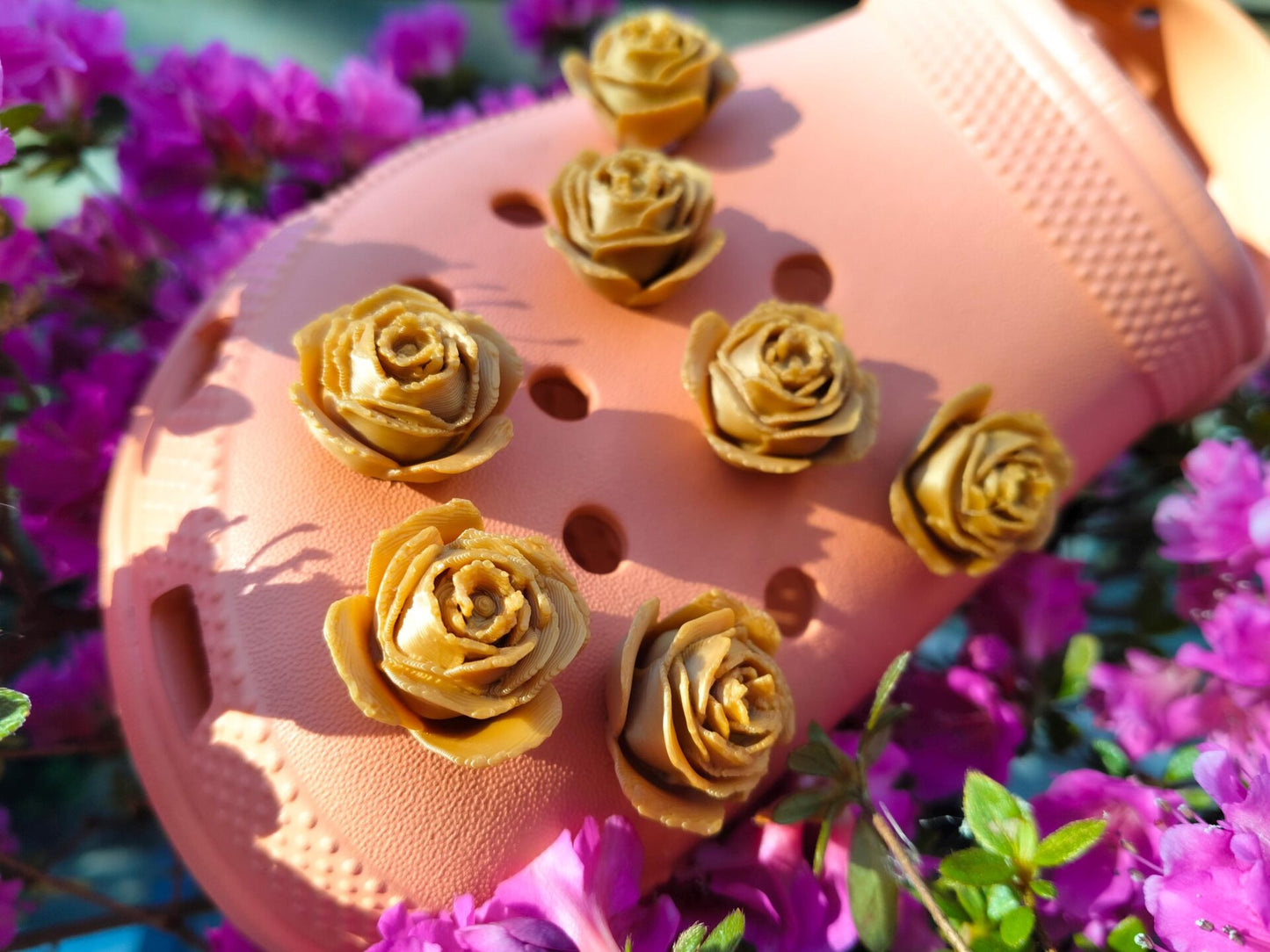 Rose Flower Clog Charms