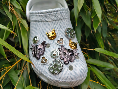 Steampunk Clog Charm 10pc Set