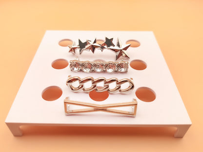 Shoelace Jewelry Clips 4pc Set
