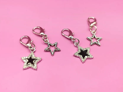 Silvery Star Shoe Charms