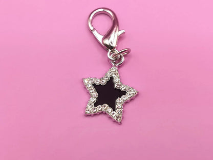 Silvery Star Shoe Charms