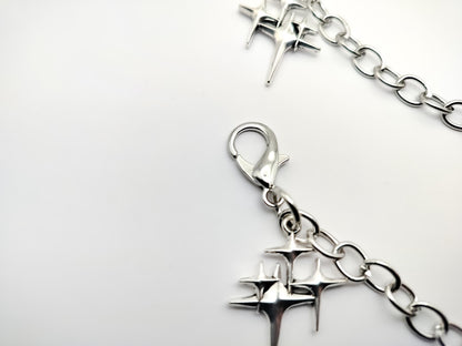 Star Pendant Shoe Chains 2pc Set
