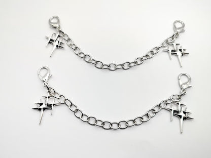 Star Pendant Shoe Chains 2pc Set