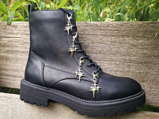 Silberne Stern Schuh-Anhänger