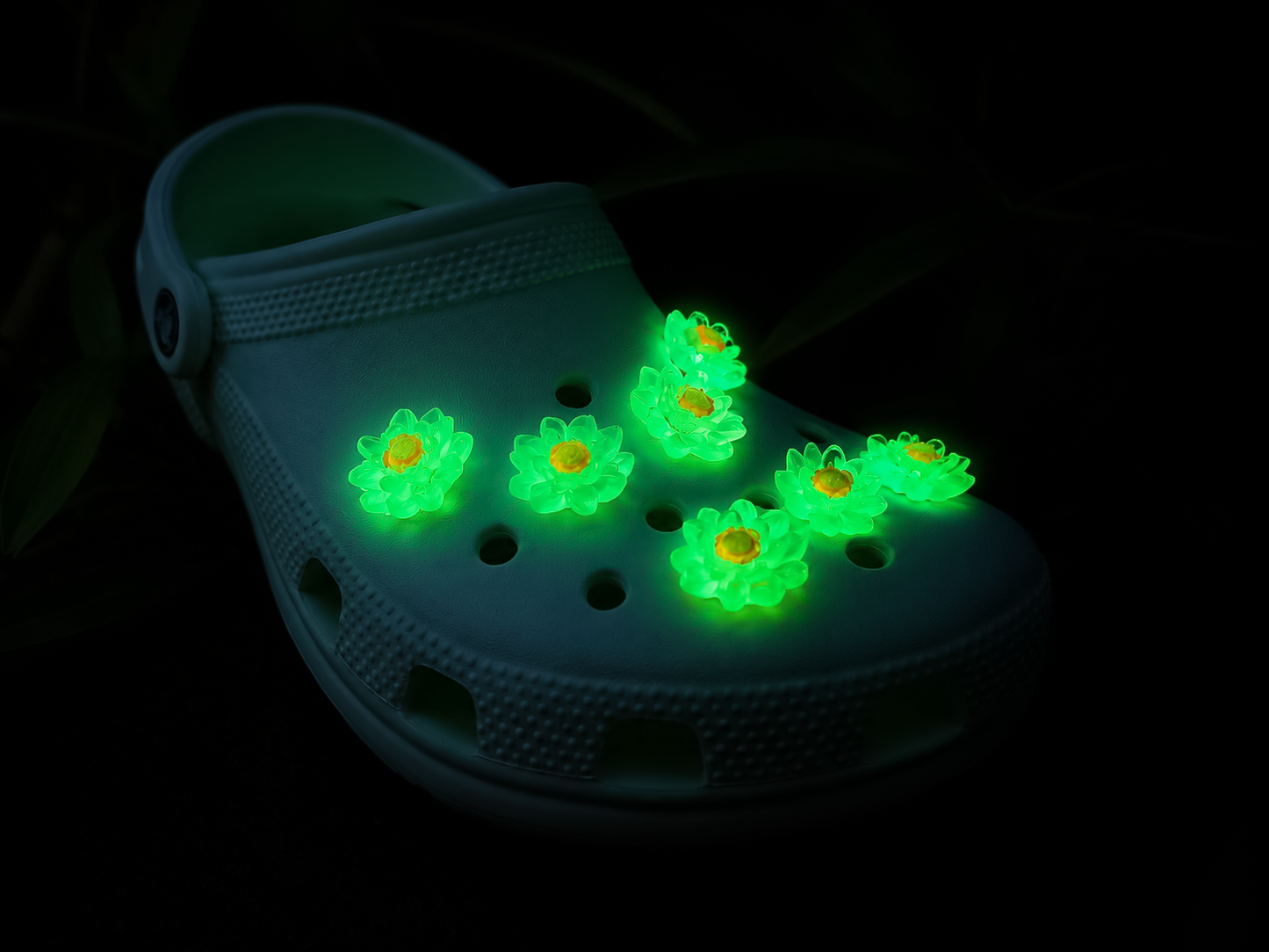 Luminous Lotus Flower Clog Charms