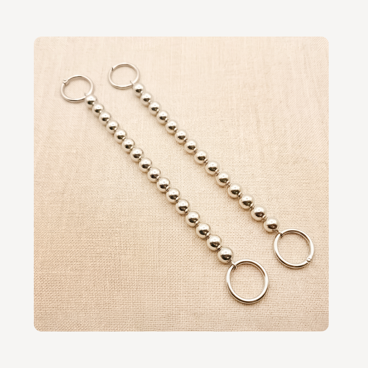 Metallic Pearl Clog Chains 2pc Set