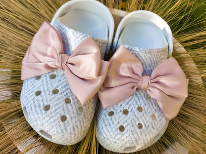 Satin Bow Clog Charms Set