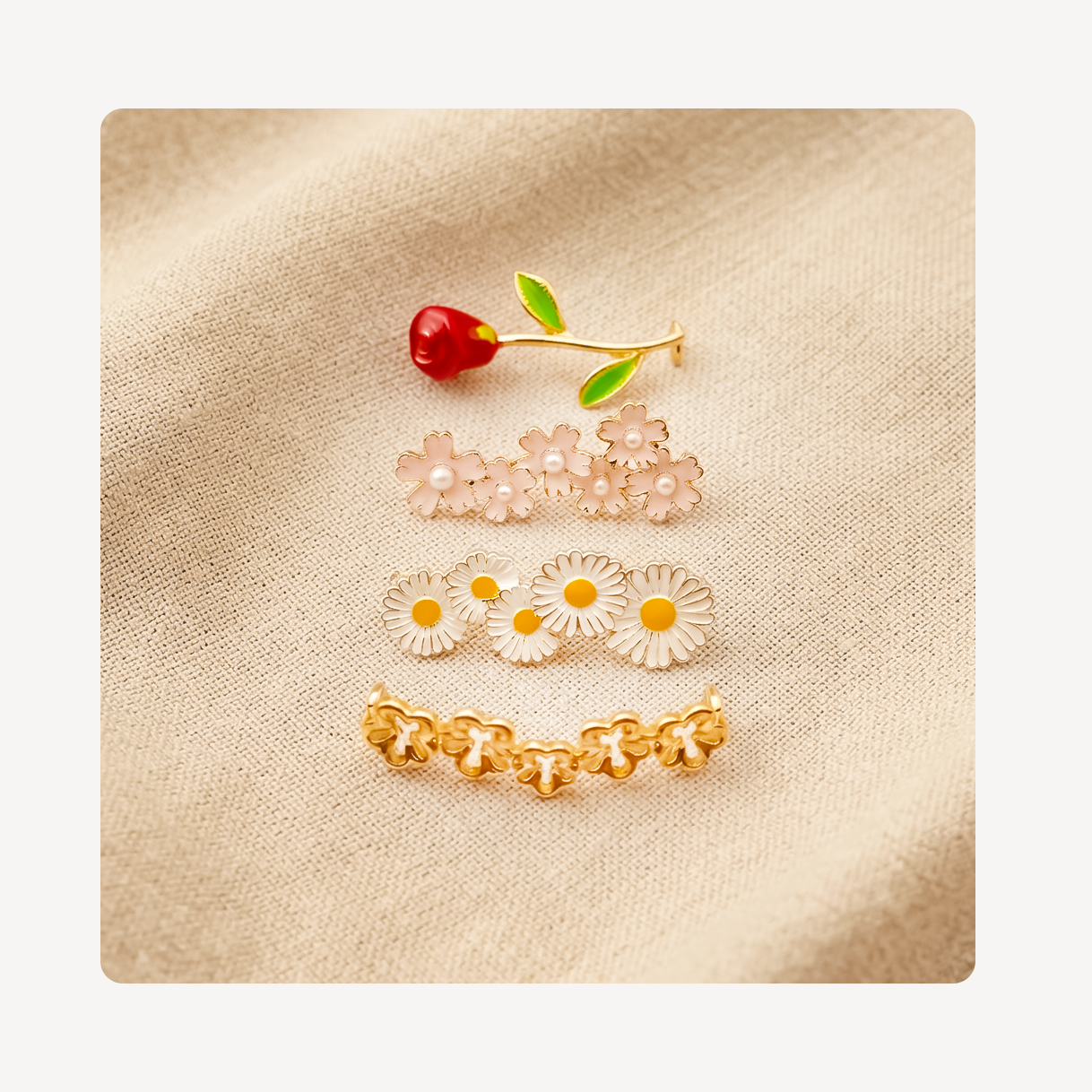Shoelace Jewelry Clips 4pc Set