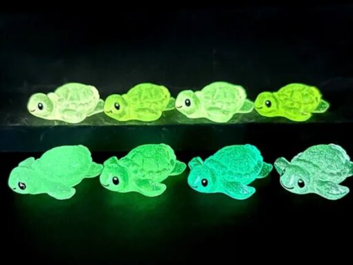 Glow-in-the-dark turtle charms for Crocs, adding playful and whimsical style. These luminous accessories personalize your footwear with a fun touch, perfect for enhancing your Crocs.