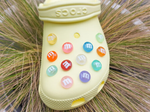 Luminous M&M Candy Croc Charms