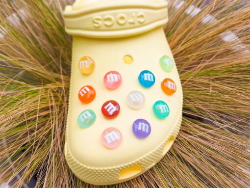 Luminous M&M Candy Croc Charms