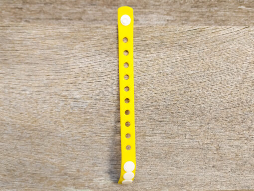 A flexible, adjustable bracelet with multiple charm slots, available in a range of vibrant colors for a personalized look.