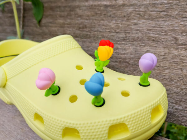 Tulip Flower Croc Charms