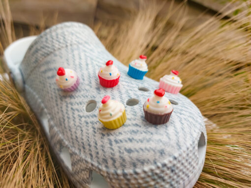 Mini Cupcake Croc Charms