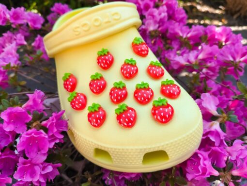 Sweet Strawberry Croc Charms