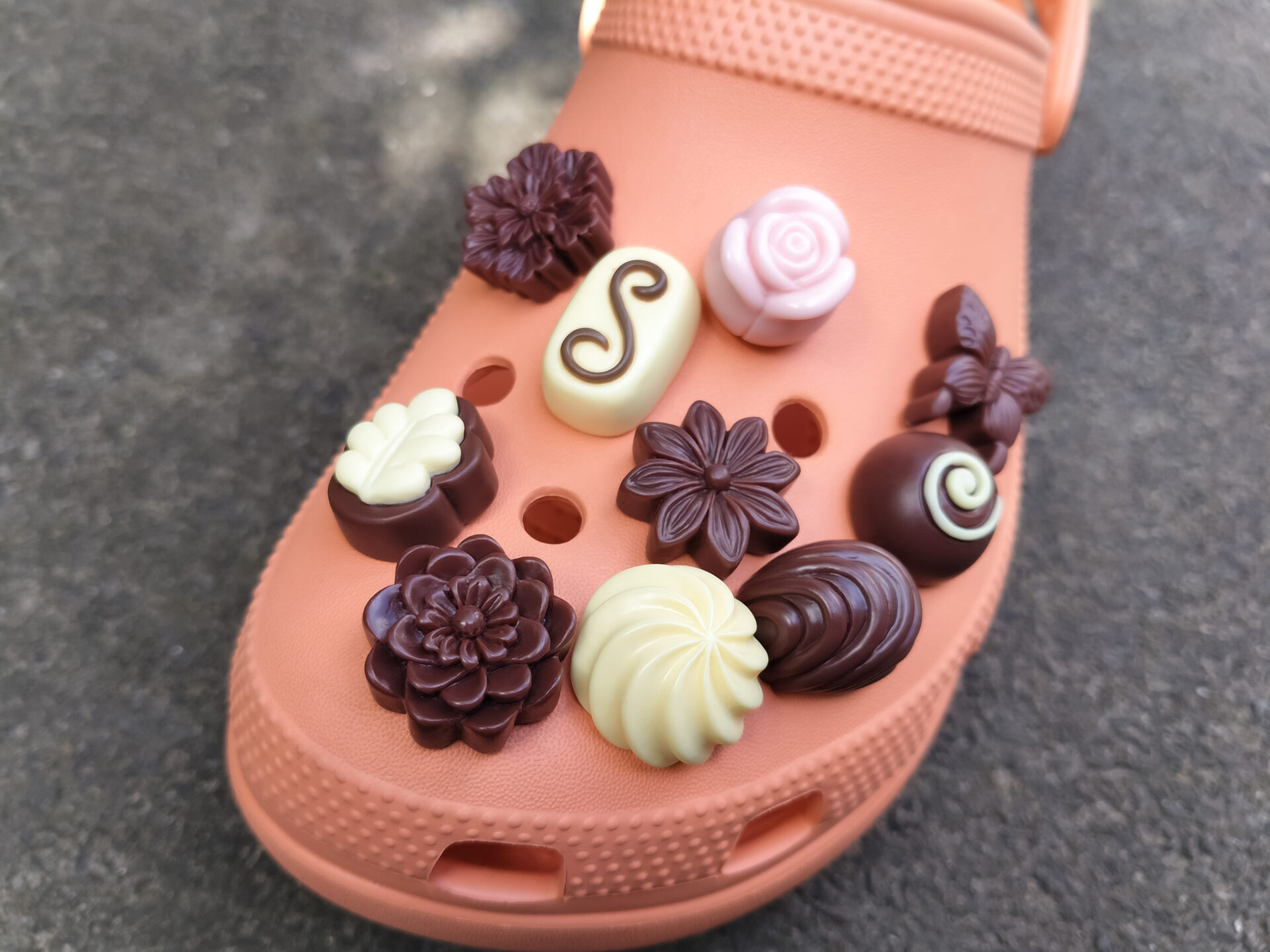 Chocolate Bonbon Croc Charms