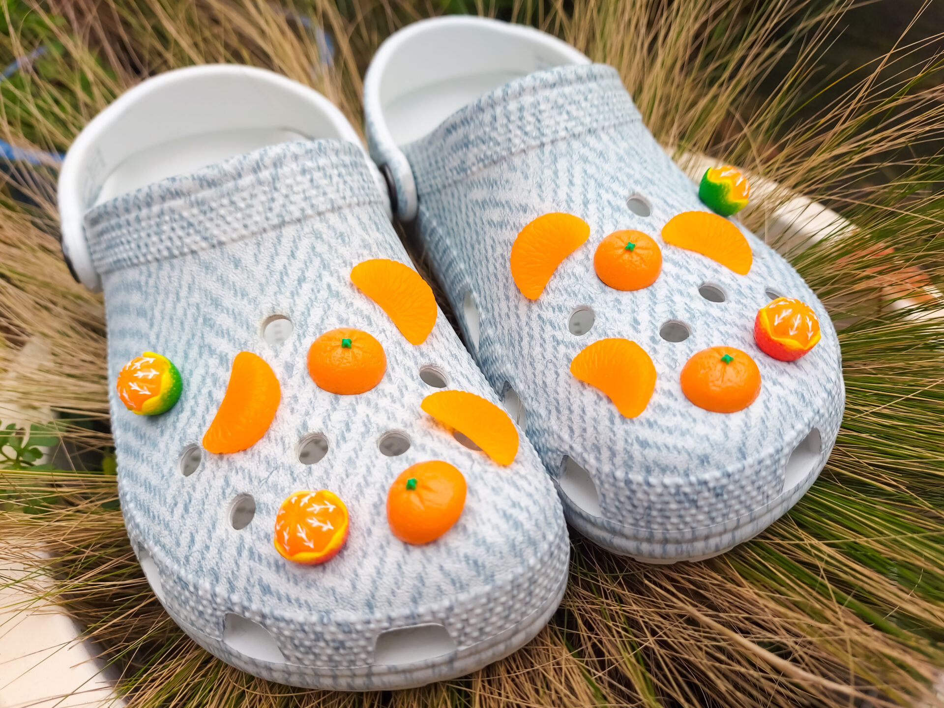 Orange Croc Charm 14pc Set